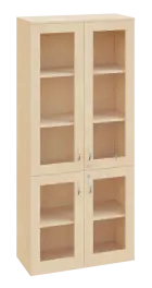 SPO 33 skříň 4-dveřová/ sklo lamino - bříza irská